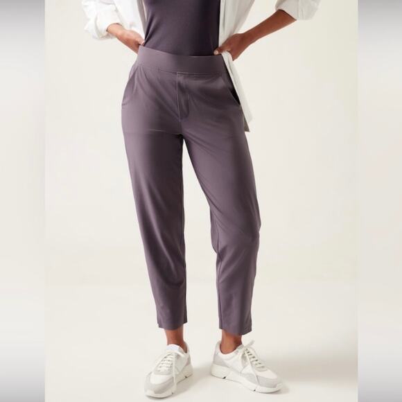 Athleta Pants - Athleta Brooklyn Ankle Pant Women’s 10 Dusk Violet Athleisure Casual Travel Gym